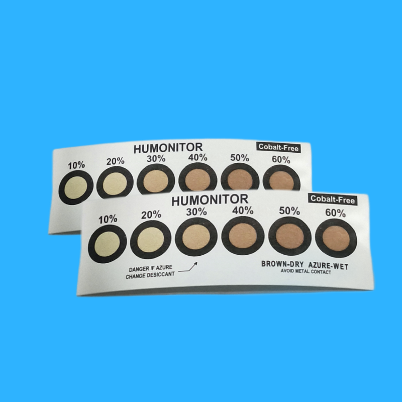6 Spots 10%-60% Dry Packing Cobalt Free Humidity Indicator Card 