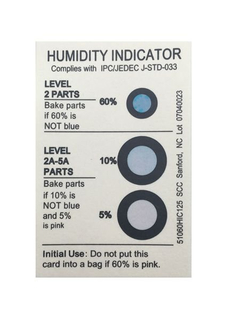 Dry Package China Moisture Indicator Card