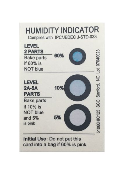 PCB Humidity Indicator Label 