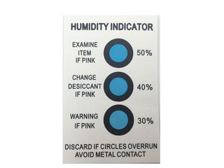 Dry Blue Color Humidity Indicator Sticker